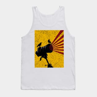 Camera and Two Crows Huginn and muninn a pair of Ravens with camera Tank Top